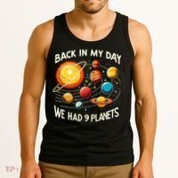 Funny Back In My Day We Had Nine Planet Astronomy Stargazing Tank Top thumb 3