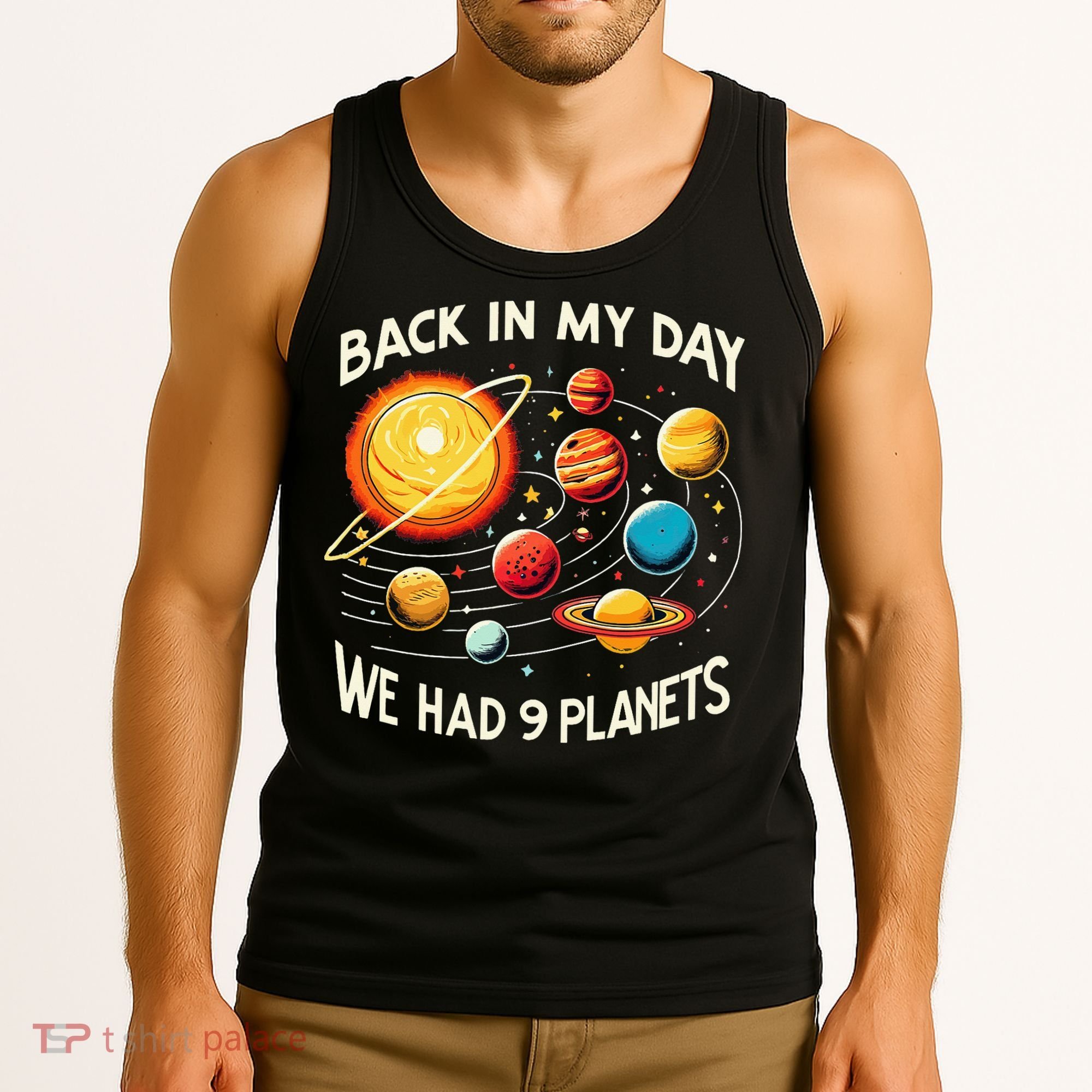 Funny Back In My Day We Had Nine Planet Astronomy Stargazing Tank Top