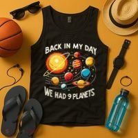 Funny Back In My Day We Had Nine Planet Astronomy Stargazing Tank Top thumb 4