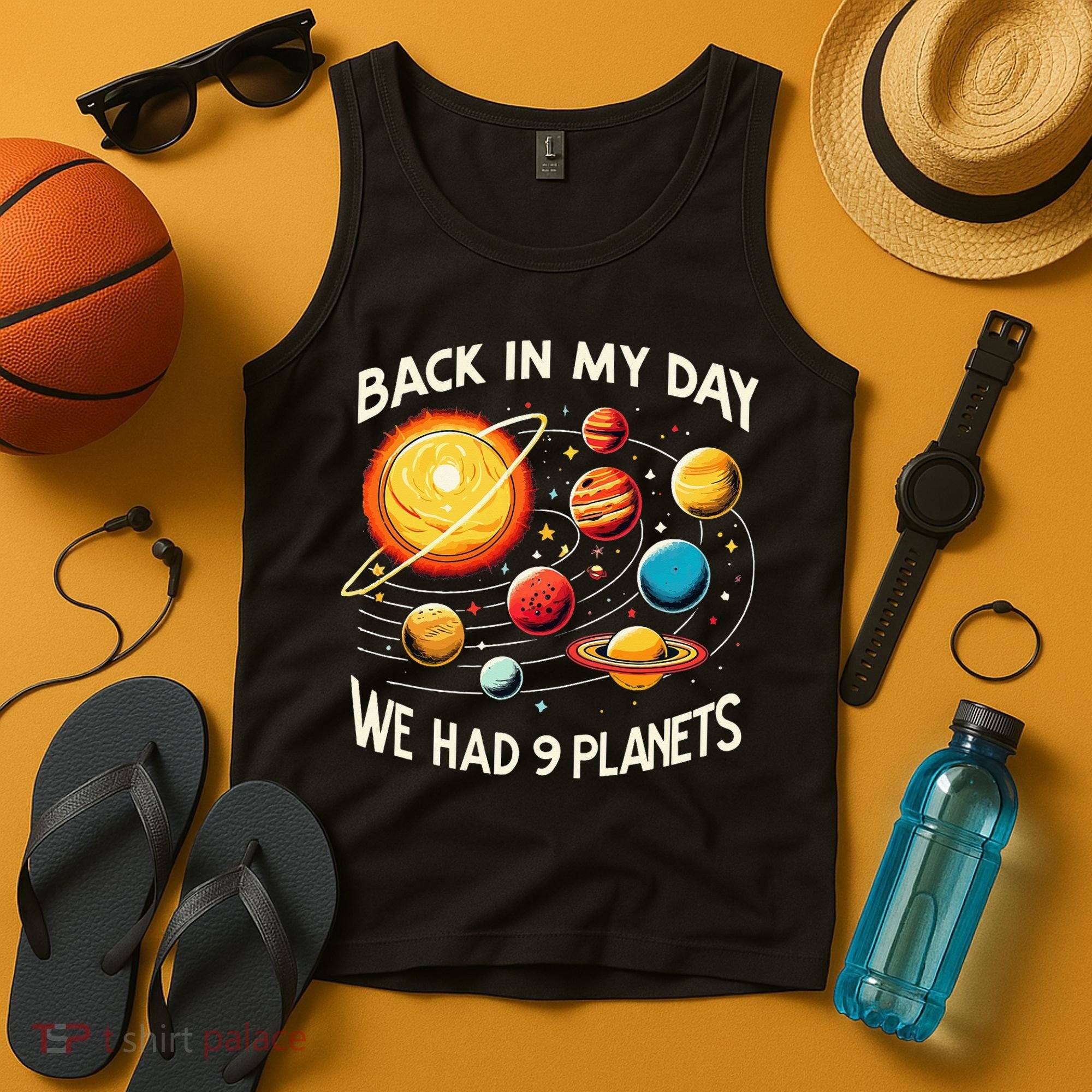 Funny Back In My Day We Had Nine Planet Astronomy Stargazing Tank Top