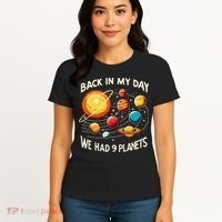 Funny Back In My Day We Had Nine Planet Astronomy Stargazing Women's T-Shirt thumb 4