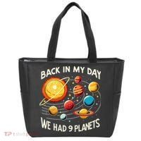 Funny Back In My Day We Had Nine Planet Astronomy Stargazing Tote Bag thumb 0