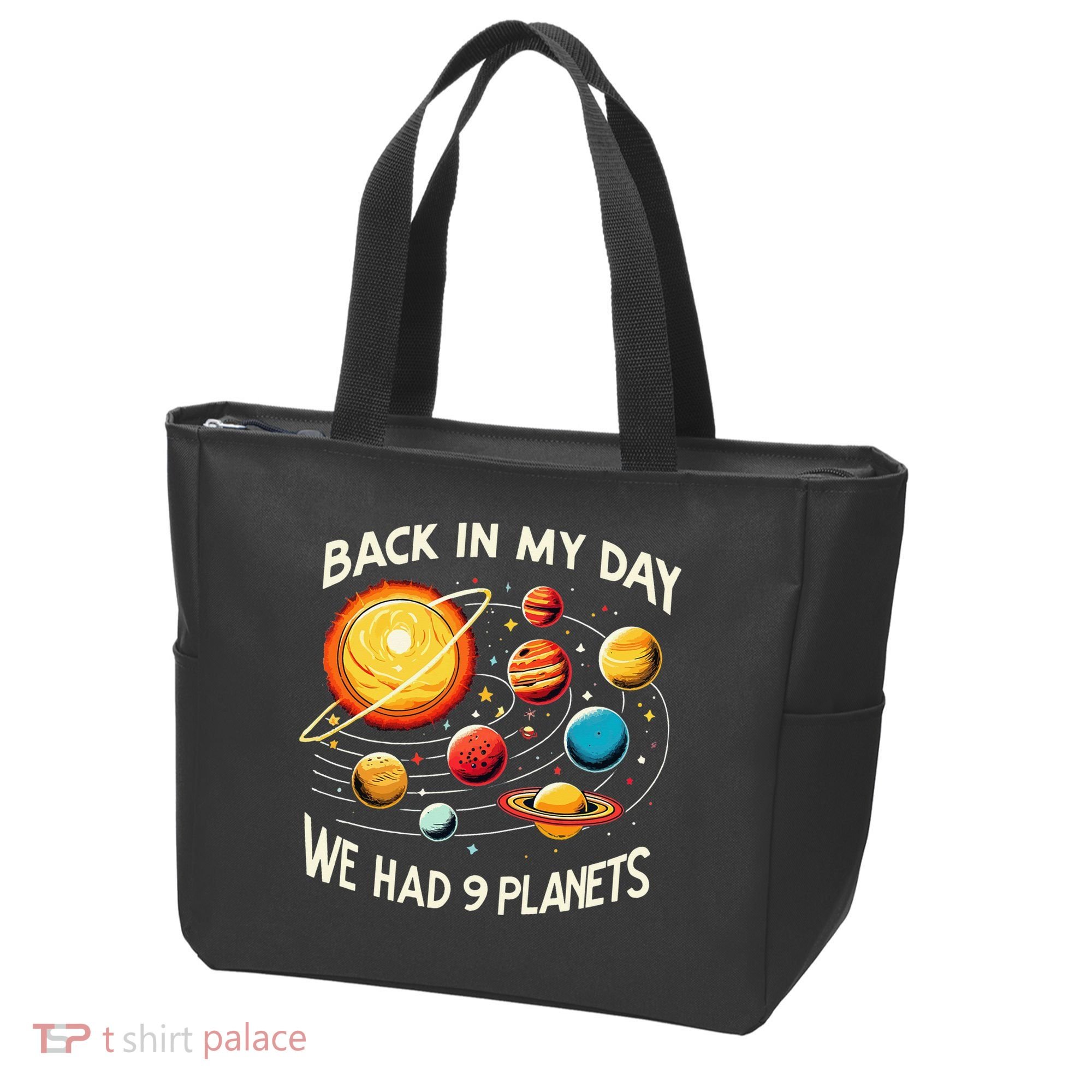 Funny Back In My Day We Had Nine Planet Astronomy Stargazing Tote Bag