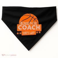 Funny Because I'm The Coach That's Why USA-Made Doggie Bandana thumb 0