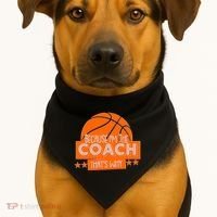 Funny Because I'm The Coach That's Why USA-Made Doggie Bandana thumb 1