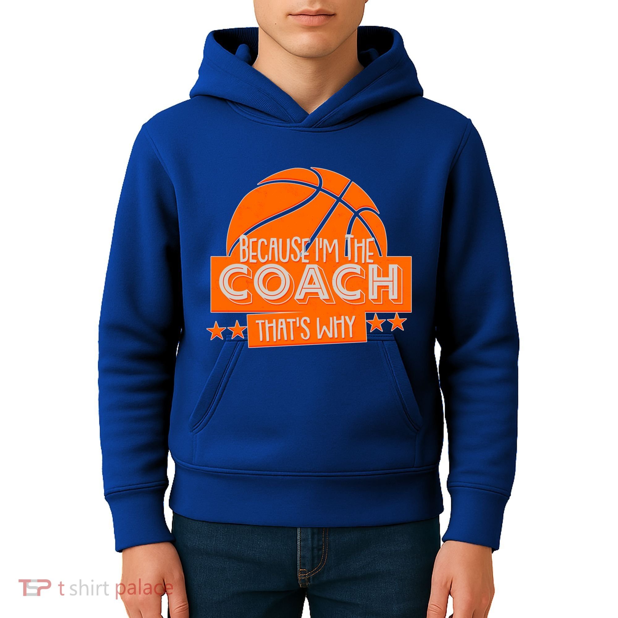Funny Because I'm The Coach That's Why Kids Hoodie