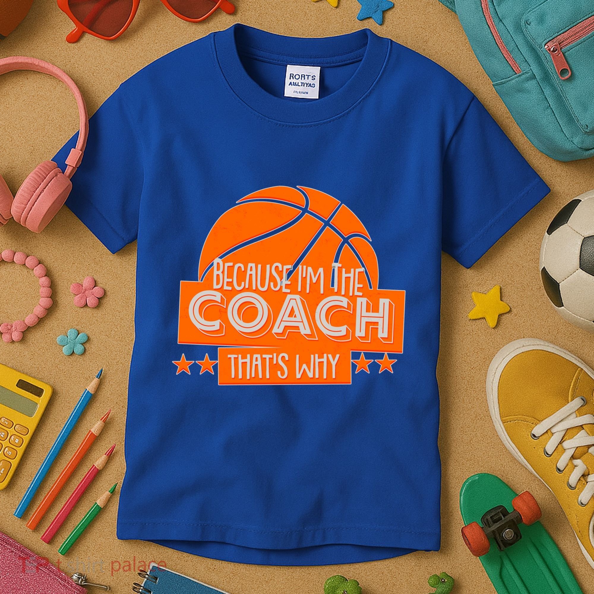 Funny Because I'm The Coach That's Why Kids T-Shirt