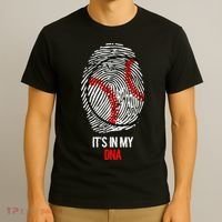 Funny Baseball  - It's in my DNA Fingerprint Shirt T-Shirt thumb 3