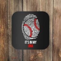 Funny Baseball  - It's in my DNA Fingerprint Shirt Coaster thumb 0