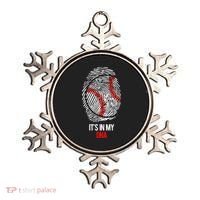 Funny Baseball  - It's in my DNA Fingerprint Shirt Ornament thumb 0
