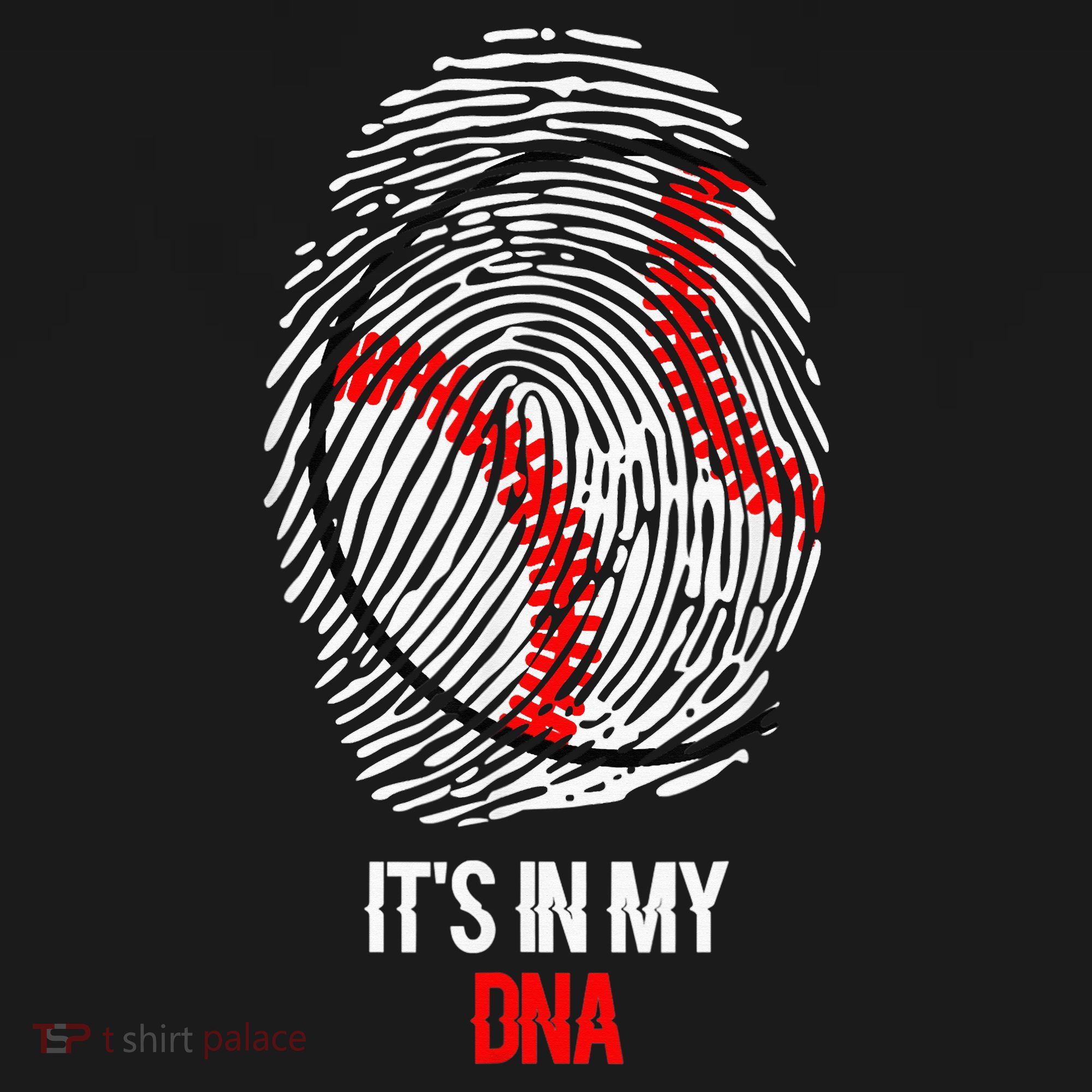 Funny Baseball  - It's in my DNA Fingerprint Shirt Ornament