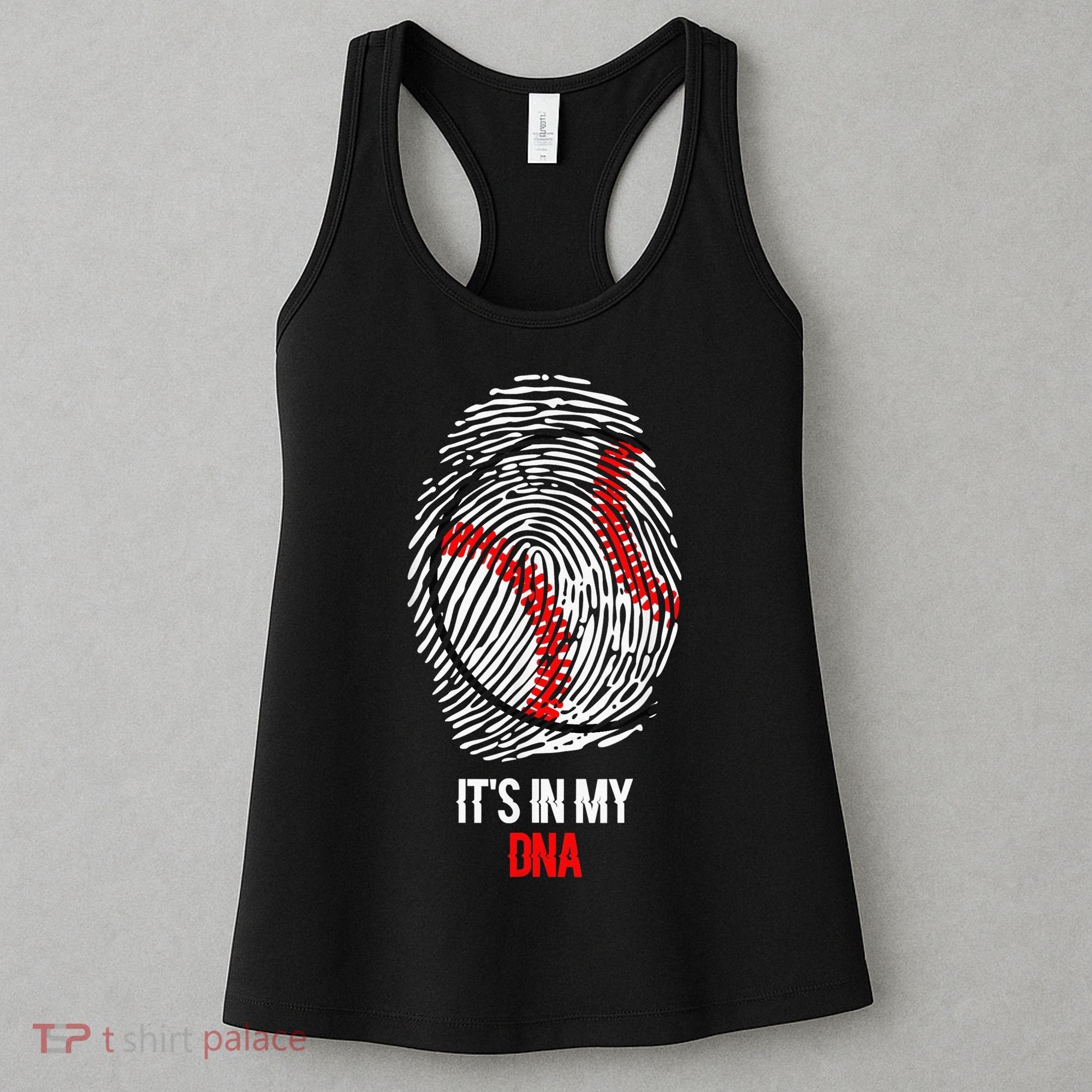 Funny Baseball  - It's in my DNA Fingerprint Shirt Women's Tank Top