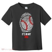 Funny Baseball  - It's in my DNA Fingerprint Shirt Toddler T-Shirt thumb 0