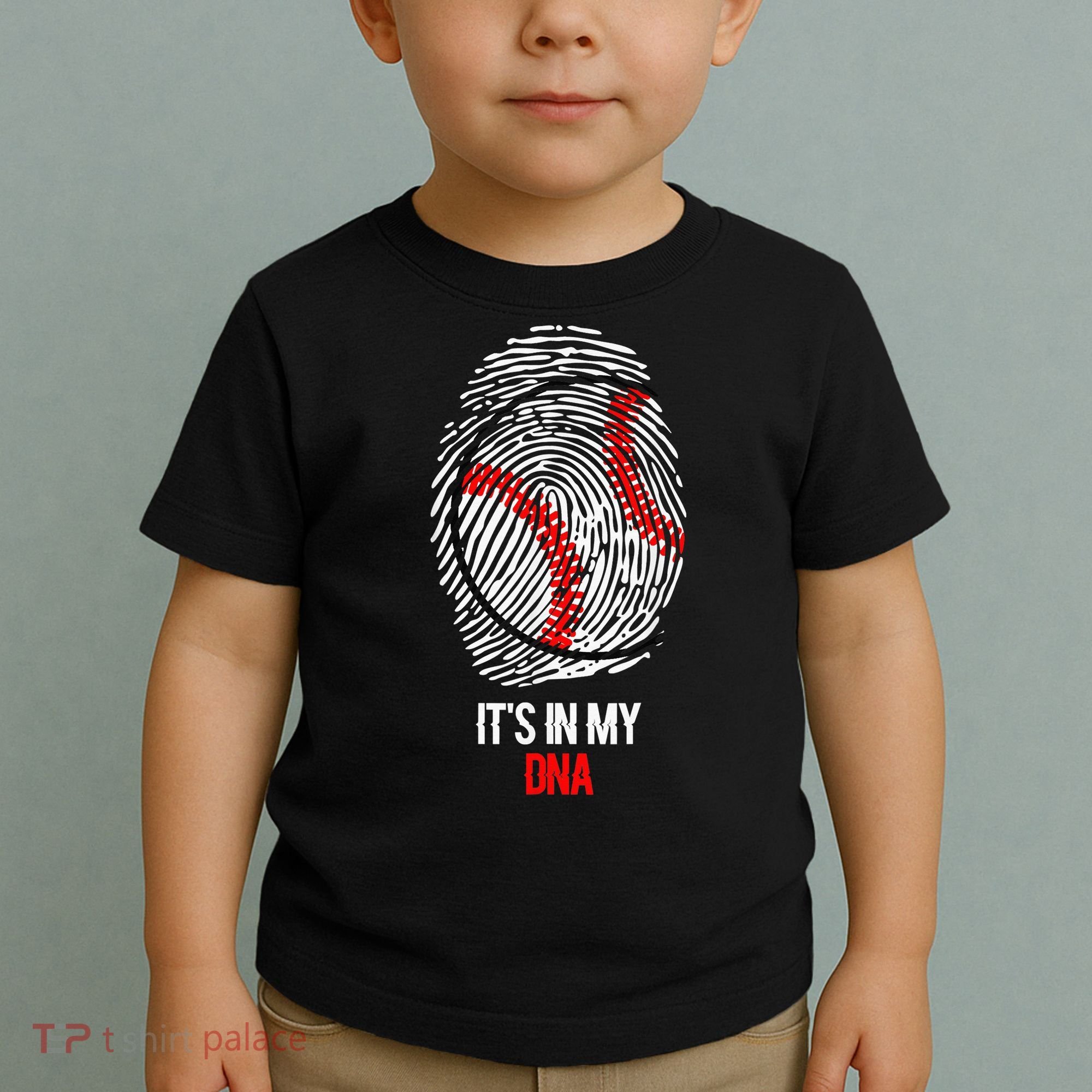 Funny Baseball  - It's in my DNA Fingerprint Shirt Toddler T-Shirt