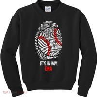 Funny Baseball  - It's in my DNA Fingerprint Shirt Kids Sweatshirt thumb 0