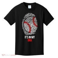 Funny Baseball  - It's in my DNA Fingerprint Shirt Kids T-Shirt thumb 0