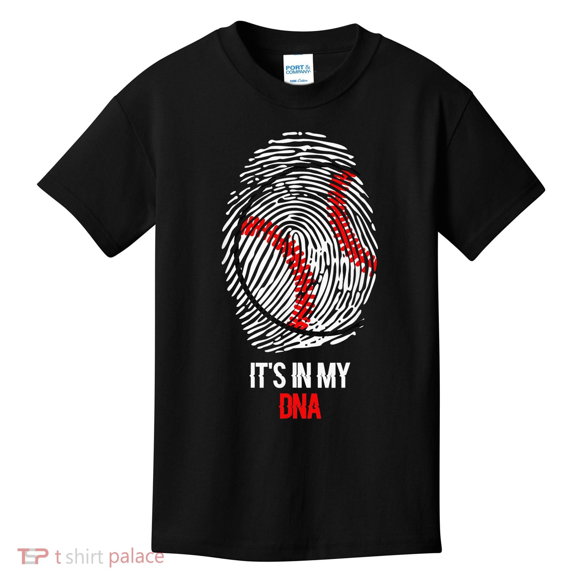 Funny Baseball  - It's in my DNA Fingerprint Shirt Kids T-Shirt