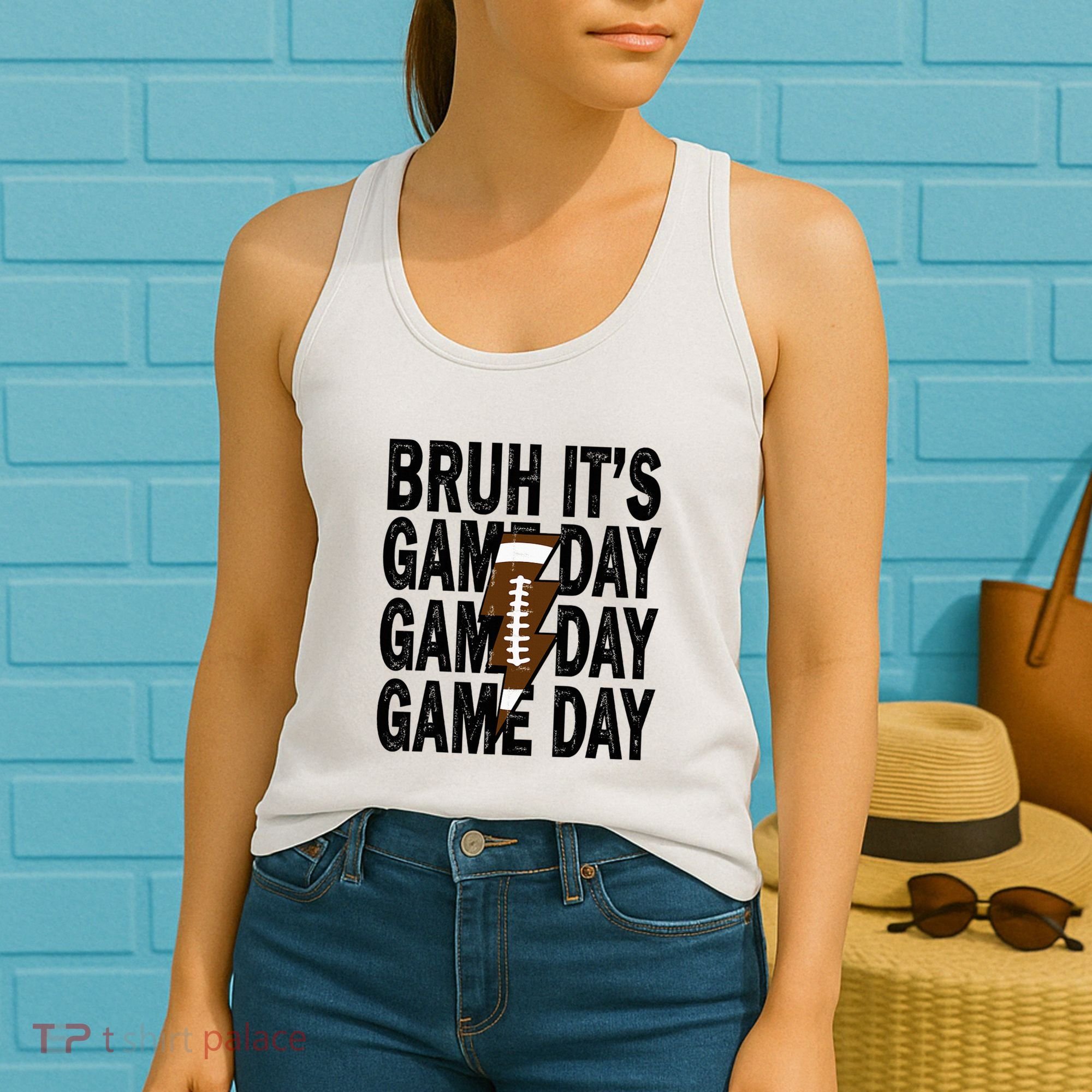 Football Bruh Its Game Day Football Women's Tank Top
