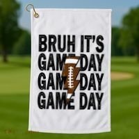 Football Bruh Its Game Day Football Golf Towel thumb 1