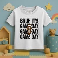 Football Bruh Its Game Day Football Toddler T-Shirt thumb 3
