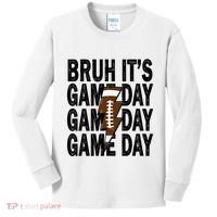 Football Bruh Its Game Day Football Kids Long Sleeve Shirt thumb 0