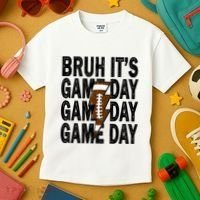 Football Bruh Its Game Day Football Kids T-Shirt thumb 3