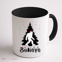 Funny Believe In Sasquatch Christmas Coffee Mug thumb 1
