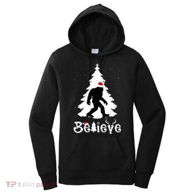 Funny Believe In Sasquatch Christmas Women's Hoodie