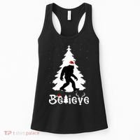 Funny Believe In Sasquatch Christmas Women's Tank Top thumb 0