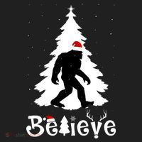 Funny Believe In Sasquatch Christmas Hat thumb 2