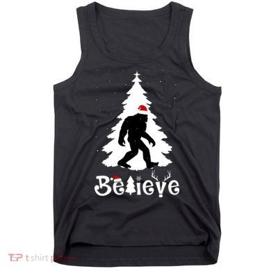 Funny Believe In Sasquatch Christmas Tank Top