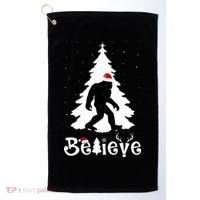 Funny Believe In Sasquatch Christmas Golf Towel thumb 0
