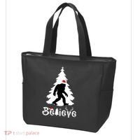 Funny Believe In Sasquatch Christmas Tote Bag thumb 3