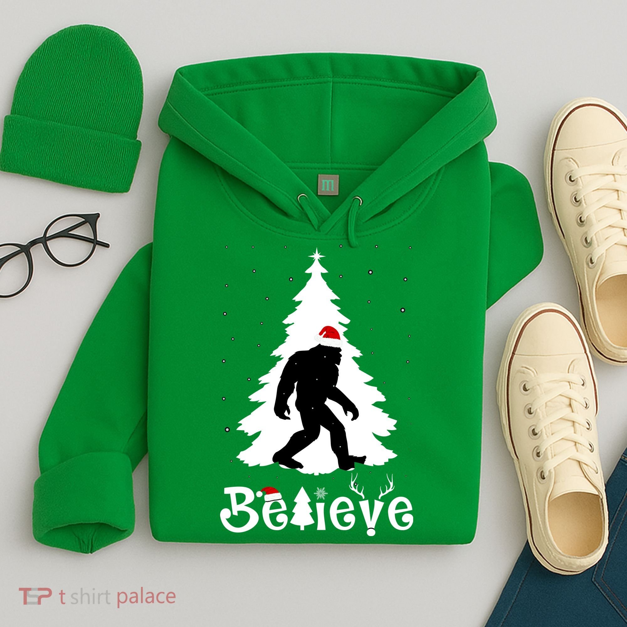 Funny Believe In Sasquatch Christmas Hoodie