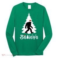 Funny Believe In Sasquatch Christmas Long Sleeve Shirt thumb 0