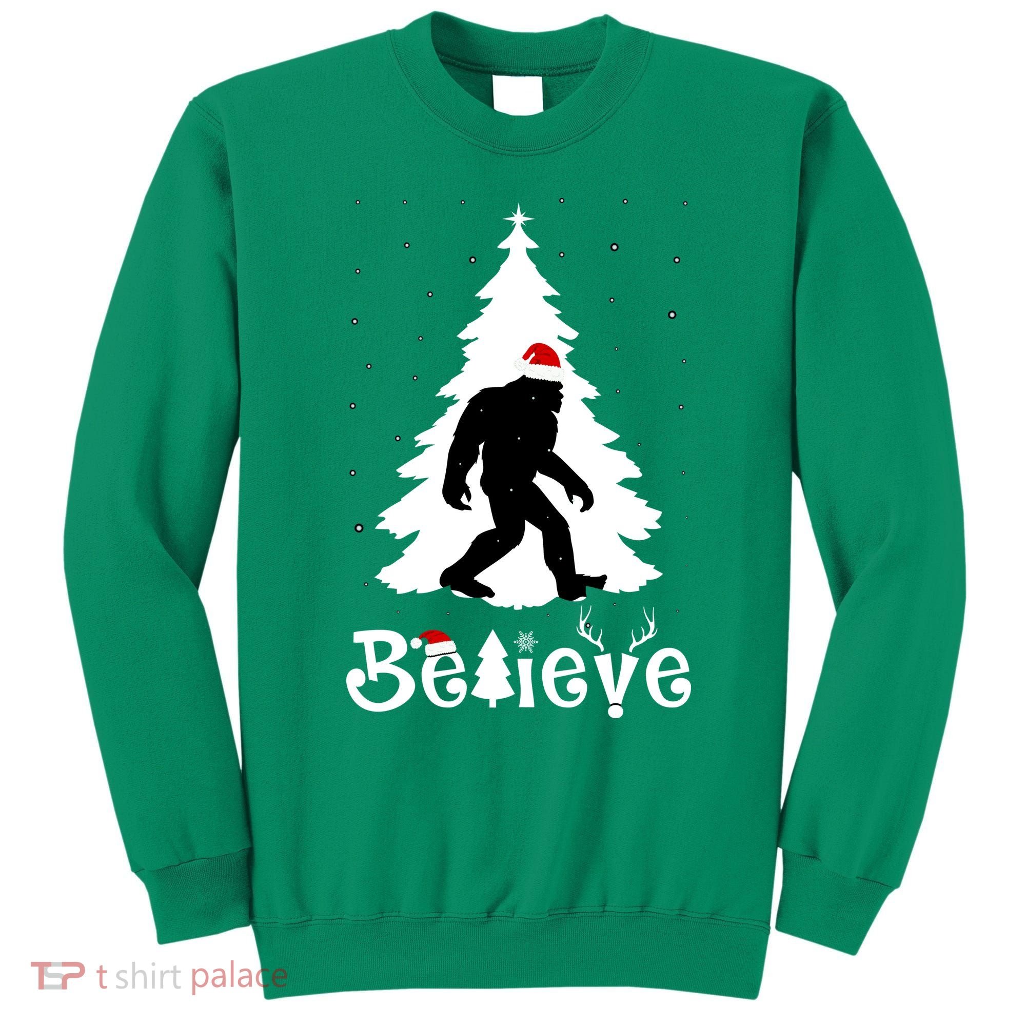 Funny Believe In Sasquatch Christmas Sweatshirt