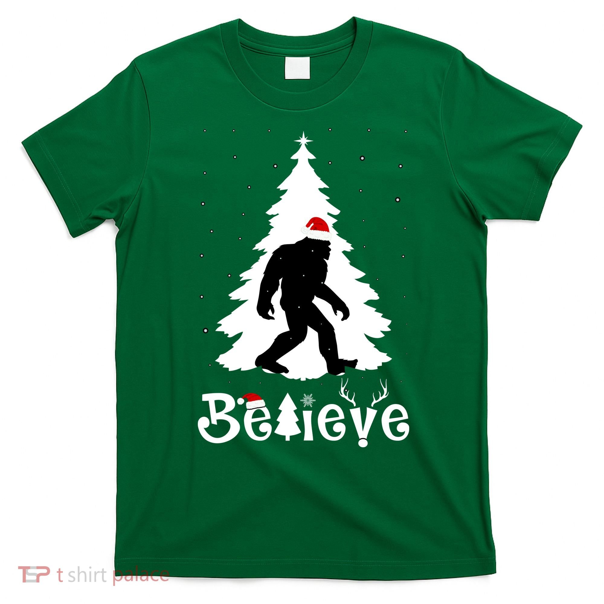 Funny Believe In Sasquatch Christmas T-Shirt