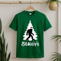 Funny Believe In Sasquatch Christmas T-Shirt thumb 2