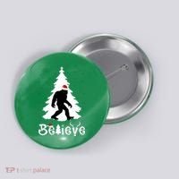 Funny Believe In Sasquatch Christmas Button thumb 0
