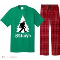 Funny Believe In Sasquatch Christmas Pajama Set thumb 0