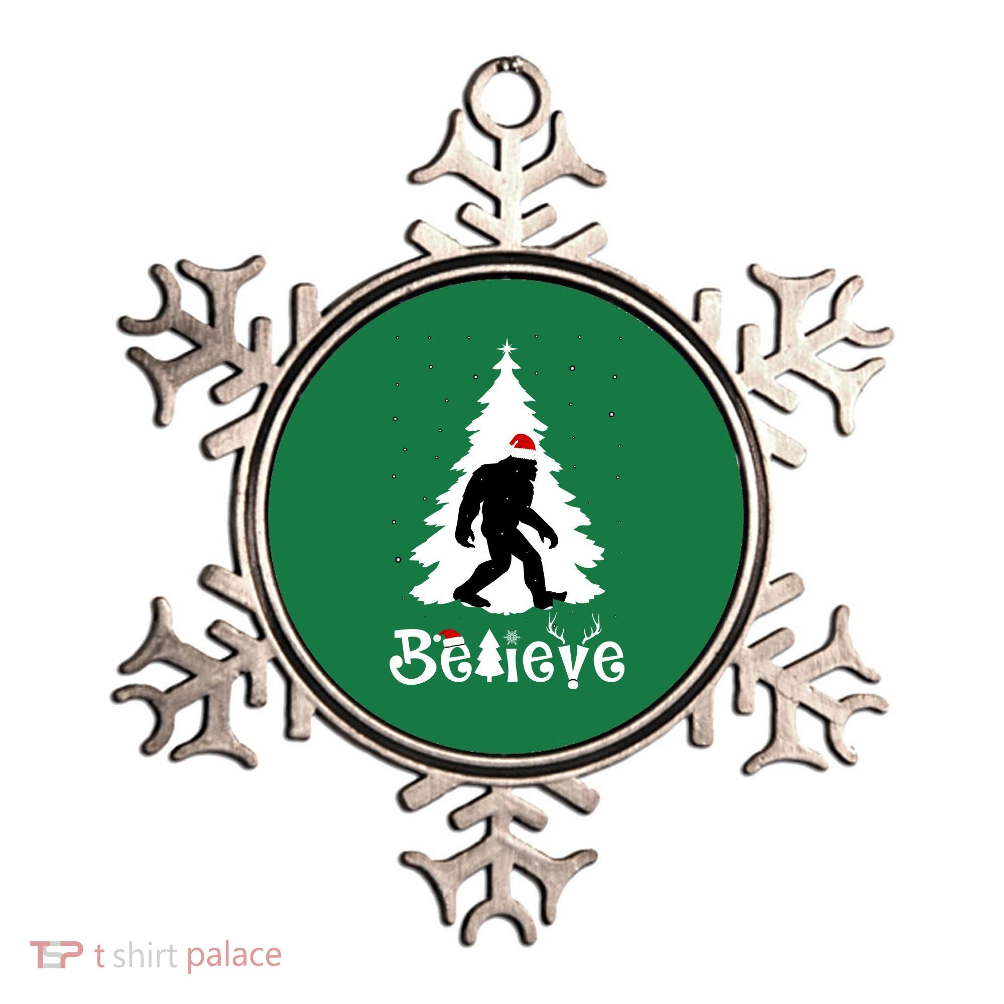 Funny Believe In Sasquatch Christmas Ornament