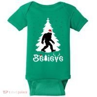 Funny Believe In Sasquatch Christmas Baby Bodysuit thumb 0