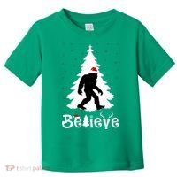 Funny Believe In Sasquatch Christmas Toddler T-Shirt thumb 0