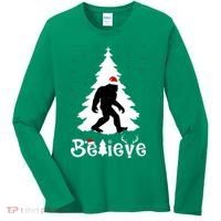 Funny Believe In Sasquatch Christmas Women's Long Sleeve Shirt thumb 0