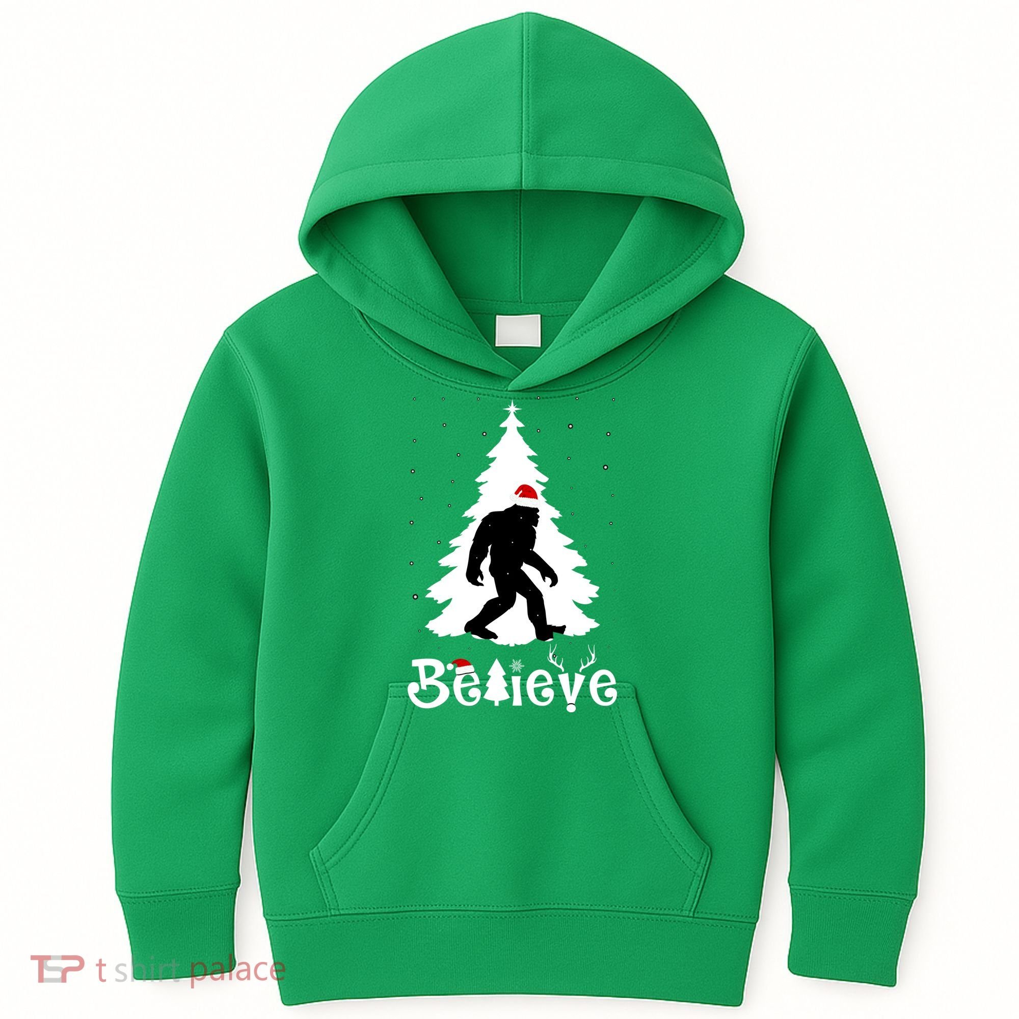Funny Believe In Sasquatch Christmas Kids Hoodie