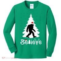 Funny Believe In Sasquatch Christmas Kids Long Sleeve Shirt thumb 0