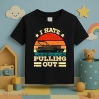 Funny Boat I Hate Pulling Out Pontoon Captain Toddler T-Shirt thumb 3