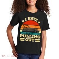 Funny Boat I Hate Pulling Out Pontoon Captain Kids T-Shirt thumb 2