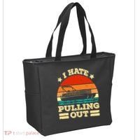 Funny Boat I Hate Pulling Out Pontoon Captain Tote Bag thumb 2