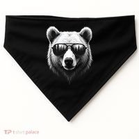 Funny Bear In Sunglasses Bears USA-Made Doggie Bandana thumb 0